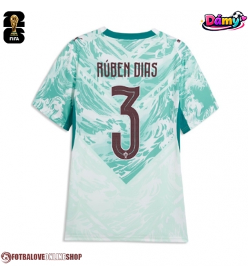 Portugalsko Ruben Dias #3 Venkovní Dres pro Dámy MS 2026 Krátkým Rukávem